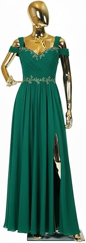 Miniatura 3 de Maniquí de cuerpo completo para mujer con cabeza y brazos flexibles, maniquí dorado de 68 pulgadas de alto, torso de plástico con piezas