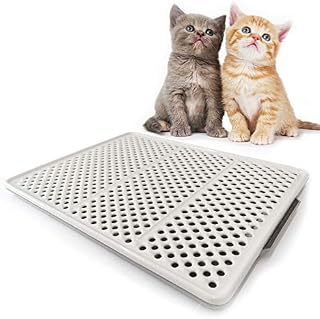 Litter Tray Anti Slip Mat Sifting Design Cat Kitten Paw Clean Large Pad Catcher Waterproof Urine Proof Scatter Control for Cat Toilet Litter Boxes Easy Clean Double-Layer Trapper Grey CatCentre®