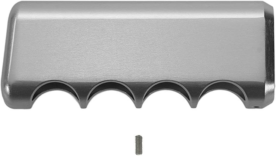Drake Muscle Cars Billet Aluminum Parking Brake Handle Cover in a Satin Silver Finish, Compatible with 2015-2019 Ford Mustang, Model FR3Z-2760-BL