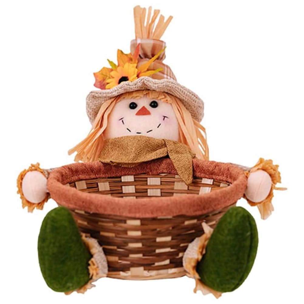 CTRLZS Harvest Season Doll Candy Basket Fruit Basket Cute Doll Decoration Autumn Decoration Doll A