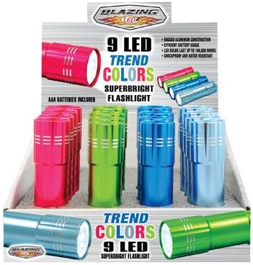 Trend Colors 54 lumens Assorted LED Flashlight AAA Battery