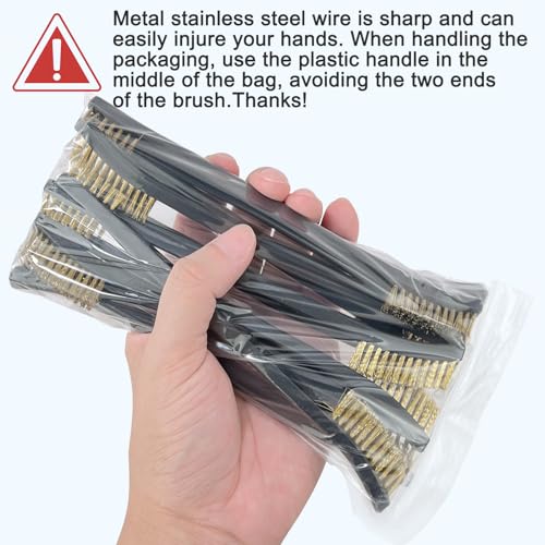 Image of 10Pcs Gun Cleaning Brushes, Double Ended Brass Wire Brush Set