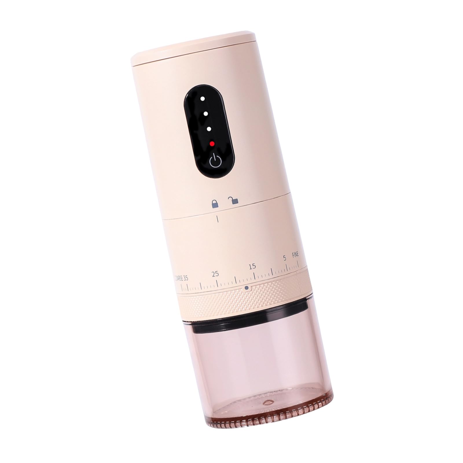 Uqezagpa White Multifunctional Rechargeable Coffee Grinder Abs Construction Fine Coarse With Clear Lid Quiet Grinding For Coffee Twin Current Grinder