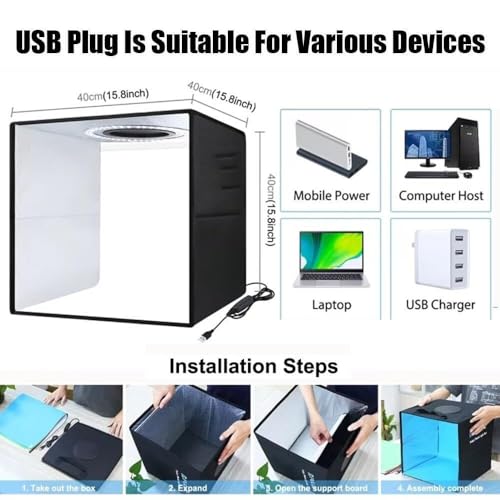 Photo Light Box profesional portátil plegable miniatura 7