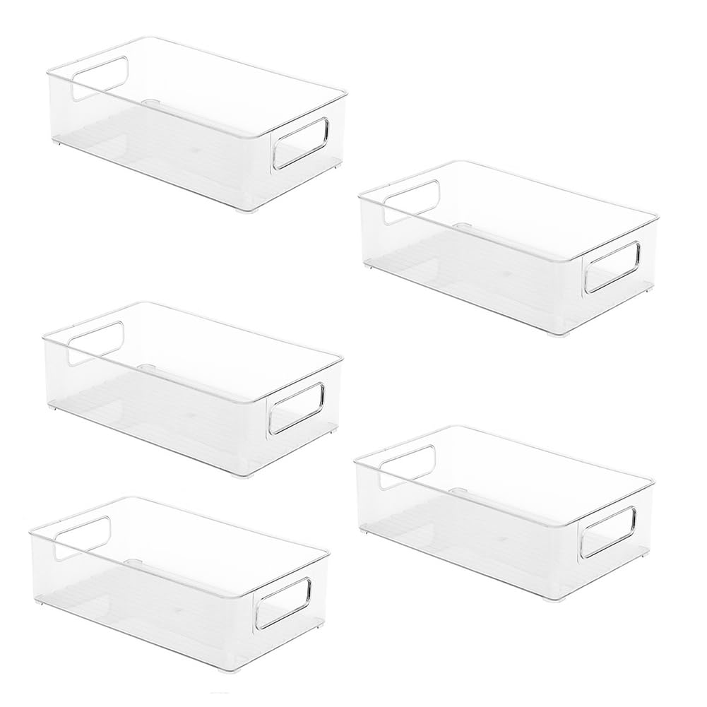 CTRLZS Food Organizer Storage Rack Desktop Storage Box Cosmetic Finishing Box Stackable Storage Rack Transparent