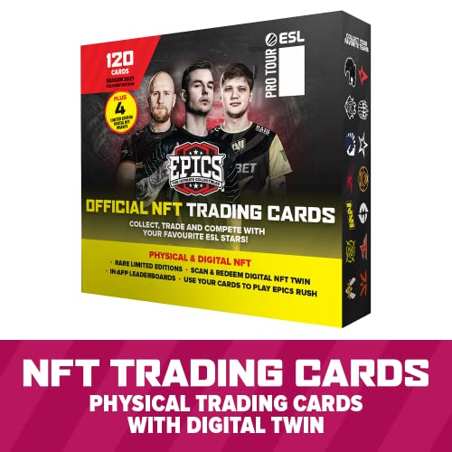 Epics Csgo Nft Hybrid Trading Cards - Box Of 120 Unique Trading Cards, Black #TOP3