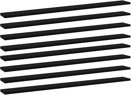 Miniatura 419 de Juego de 4 tableros de estantería, paneles de repuesto, unidades de almacenamiento, estantes de exhibición organizadores, gris hormigón, 31.5 x 11.8