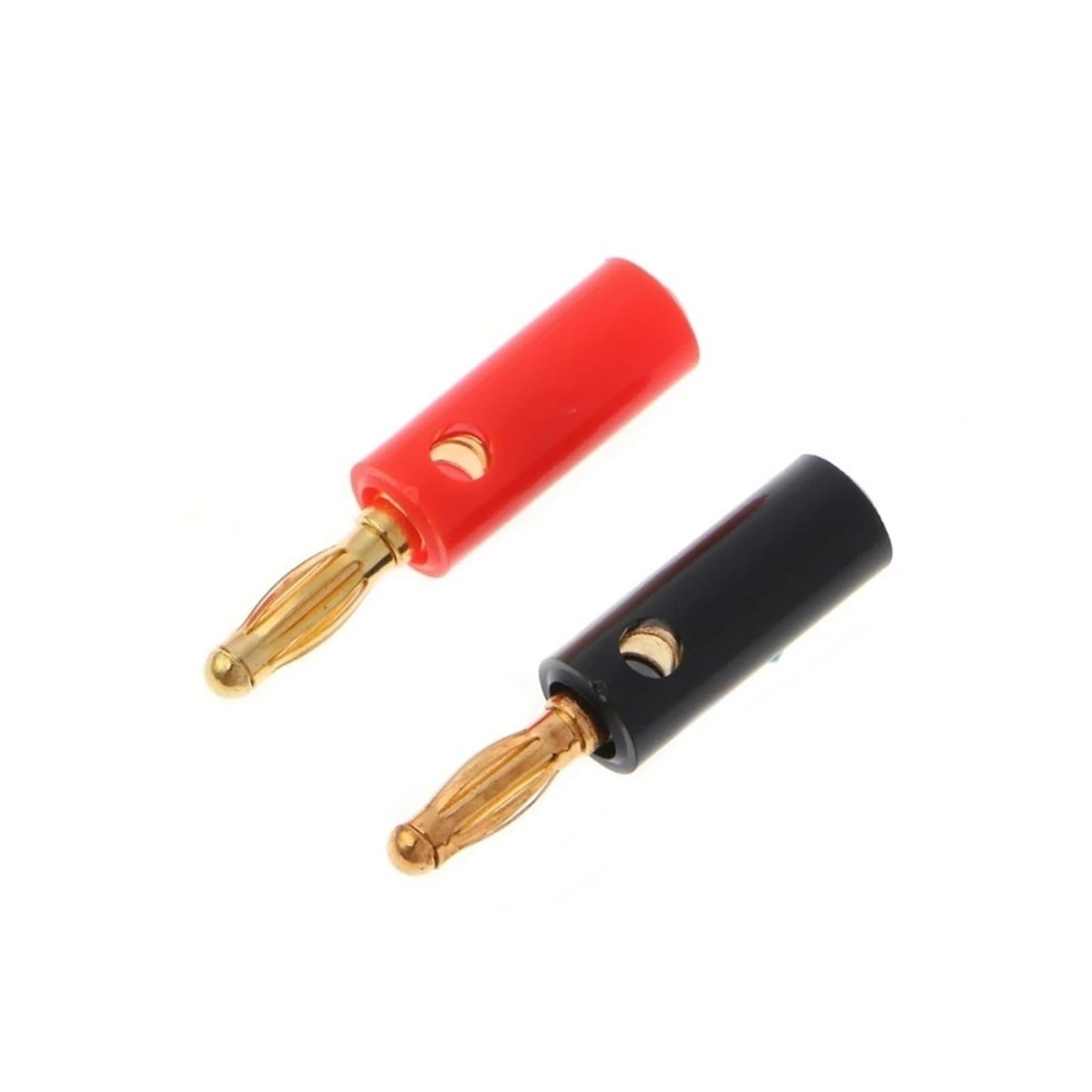 10 connettori a banana a vite placcati in oro da 4 mm per altoparlanti audio fai da te (10 pezzi, nero)