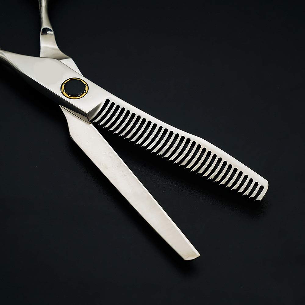 Forbici per capelli professionali giapponesi da 6 pollici per parrucchiere, barbiere, manico a forma di drago, utensile da taglio, in acciaio inossidabile, argento, 6 pollici (Silver 6 inch)