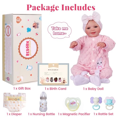 BABESIDE Reborn Baby Dolls Sunny - 17Inch Cute Soft Vinyl Realistic Baby Doll Girl Poseable Smiling Real Life Baby Dolls with Complete Accessories for 3+ Years Old Gifts by BABESIDE - Image 8