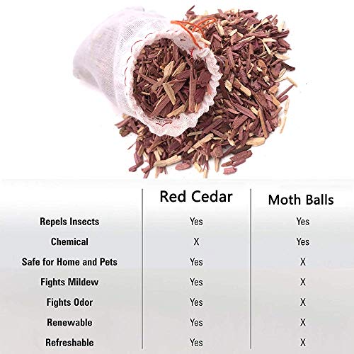 image for Venxic 10 Pack Cedar Chips for Closet, Clothes Storage Bins Herbal Sac