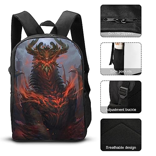 Sac à dos dragon 3D haut de gamme aux finitions soignées pour écolier
