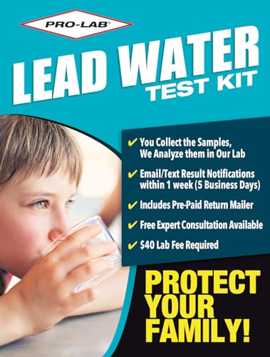 PRO-LAB Lead in Drinking Water Test Kit - Same kit used by Home Inspectors. You collect the sample, we analyze it. Results emailed within 1 week. $40 lab fee required for EPA Certified Lab analysis.