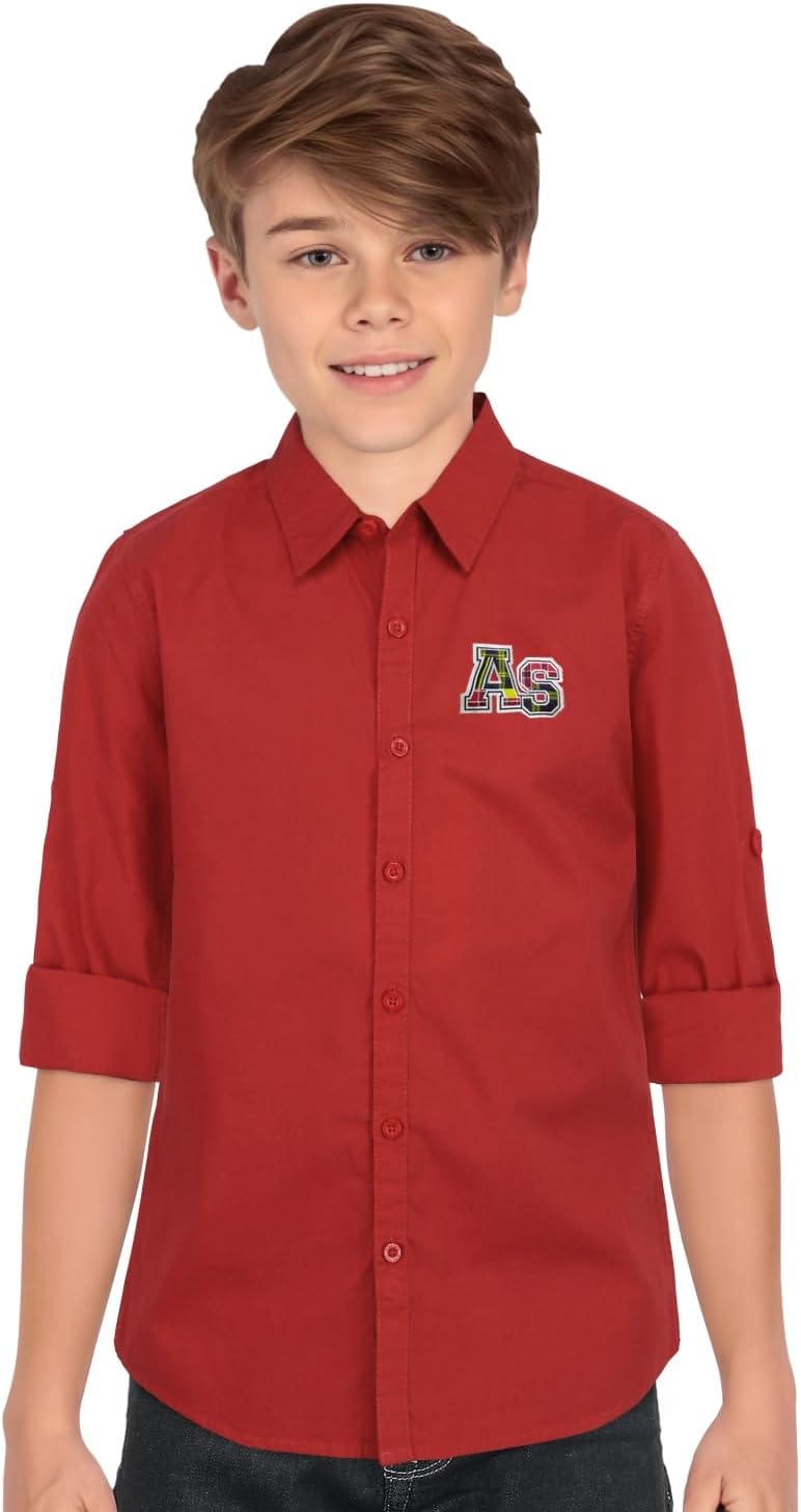 Allen Solly Boy's 100% Cotton Regular Fit Shirt
