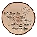Produktbild Holzscheibe bedruckt anstelle Gravur - Baumscheibe mit Spruch passend zum Thema Freundschaft - Viele Menschen treten in dein Leben, aber nur echte Freunde hinterlassen Spuren in deinem Herzen