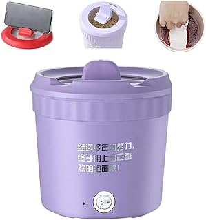 1L Mini Rice Cooker, Portable Multifunctional Food Fast Cooking, Small Hotplate Home Appliance with Non-Stick Pot, High-Temperature Protection Mini Rice Cooker, for Cooking Soup, Rice (EU, Purple)