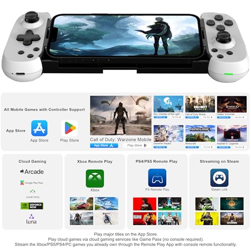 Controlador móvil Bluetooth Joso, gamepad compatible con PC, Switch y PS4 2