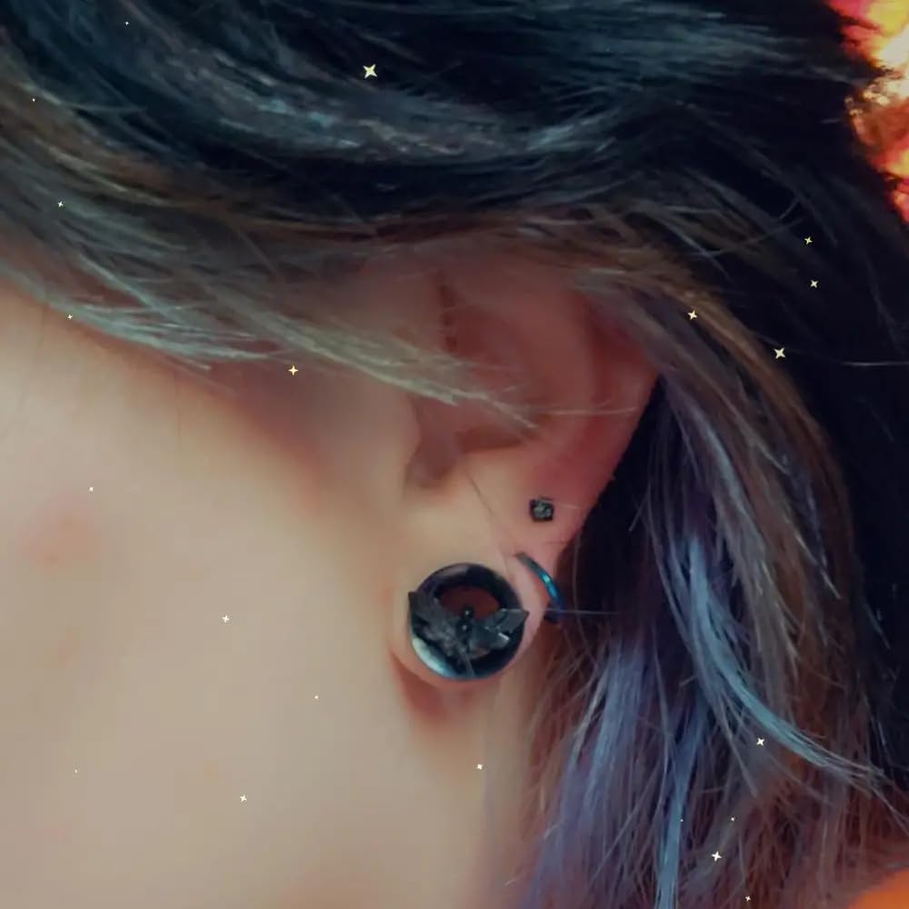 Vankula Dilatatori Lobo Double Flared tunnel dilatatore orecchie Tarma in Acciaio inossidabile lobi piercing espansori Gioielli Uomo Donna 8mm a 22mm