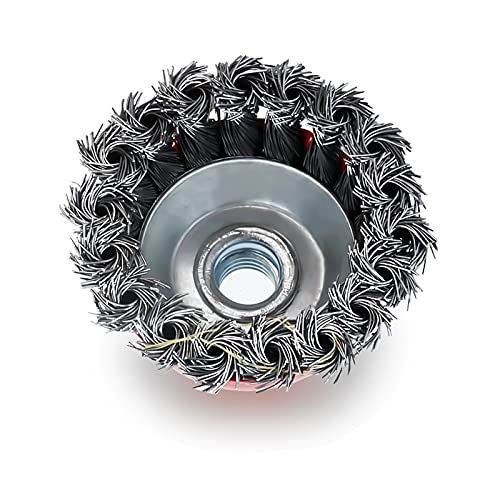 Patioer 10 Pacotes de Escova de Copo de Fio Atado com Mandril Rosqueado de 5/8 Polegadas-11, Escova