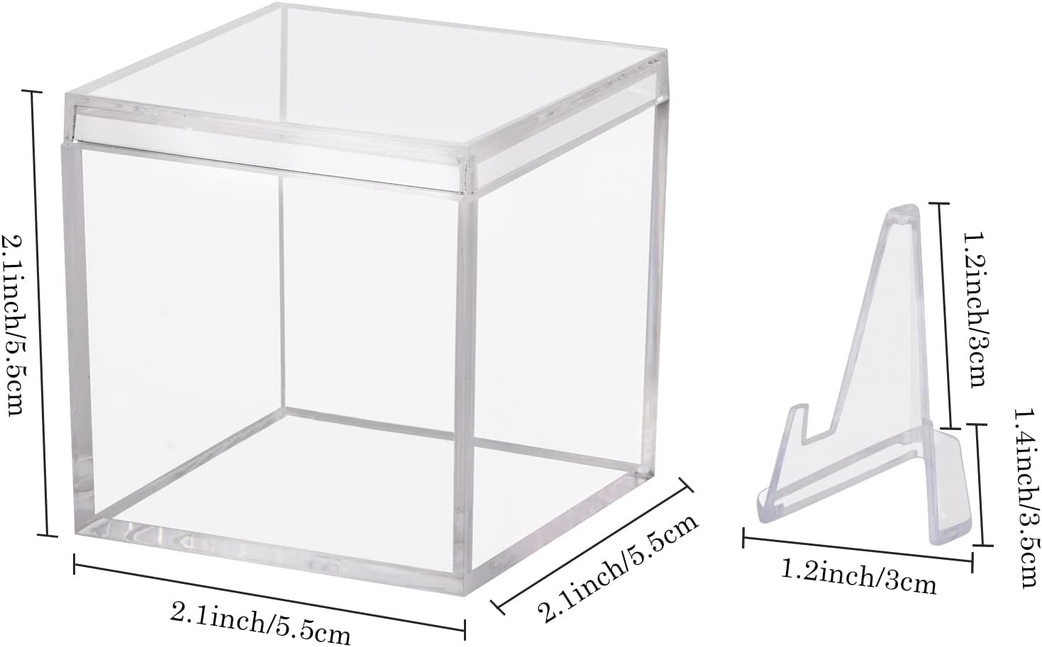 6 Pack Championship Ring Display Case Clear Acrylic Display Case Mini Baseball Softball Ring Holder Single Ring Display Box Stand 1 Slot Ring Hole Storage Box Gift for Sports Fans, 2.16 Inch