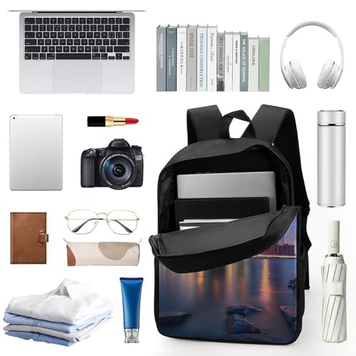 New York City Brooklyn Bridge Manhattan 17 Inch Backpack Travel Laptop Backpack Business Computer Backpack with Adjustable Straps3