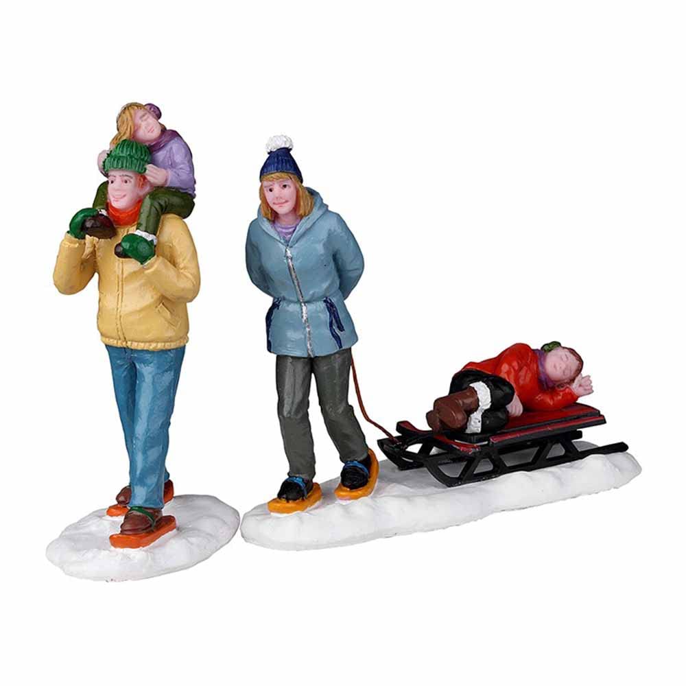 Lemax Vail Village Long Day Snowshoeing Set of 2#22148