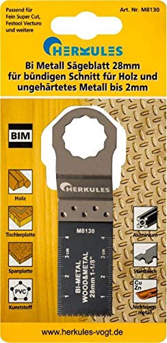 Hércules M8130 para Festool vecturo hoja de metal súper bien cutbi, para Multischleifer - Dimensiones: L=48 B=28 T=0, 8 TPI=18 - Für Material/características: madera, listones, tablero de partículas, plástico, aluminio, chapa de acero, no ferroso-aguamiel.