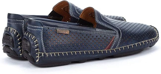Amazon.com | PIKOLINOS Loafers Leather Jerez for Man Blue