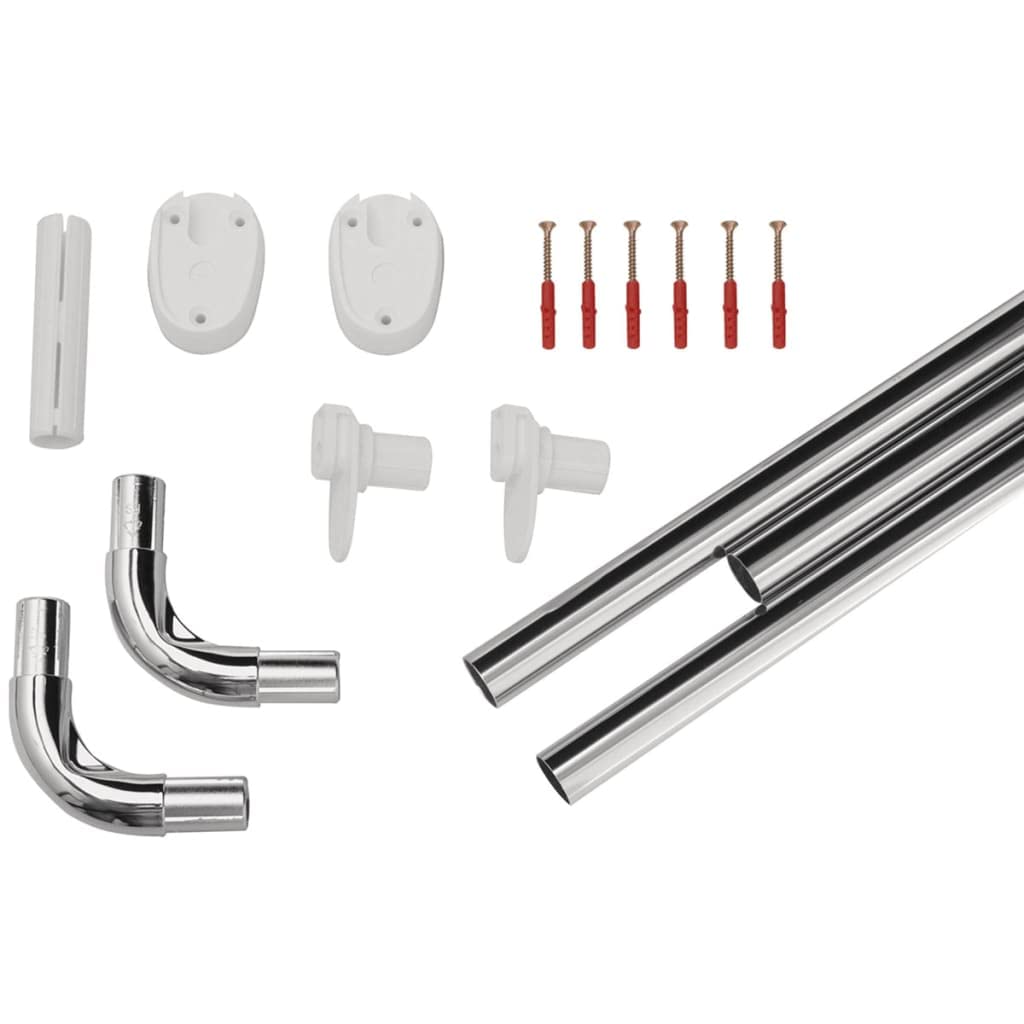 Ridder 595000-350 Bastone universale per tenda doccia, diametro 25 mm, in cromo