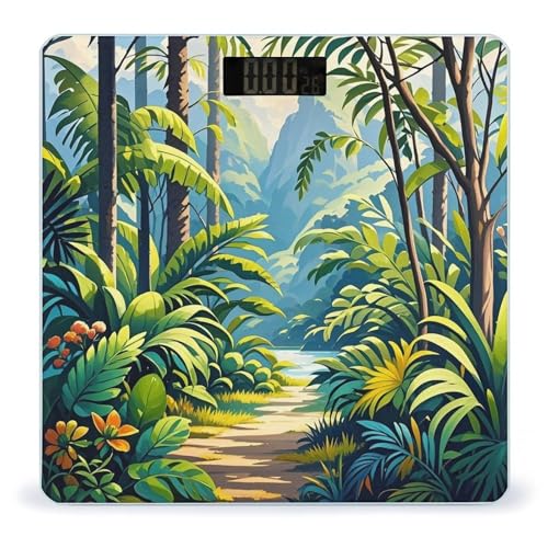 Báscula Digital de Baño con Plataforma Ancha y Pantalla LCD miniatura 1