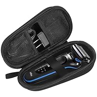 Tasche Etui für Braun Series 3s/5s/7s/9s,Braun Series 3/5/7/9,Elektrorasierer Rasierer Herren,Hart Reise Tragen Hülle, Reiseteui Rasierer,Harte reiseschutzhülle (Schwarz)