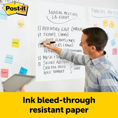 Post-it Sticky Notes papier repositionnable à forte adhérence pour l'organisation