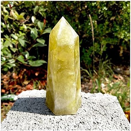 Health & Household Natural Citrine Point Citrine Tower Crystal Quartz Obelisk Wand Healing Crystal (Size : 500g)