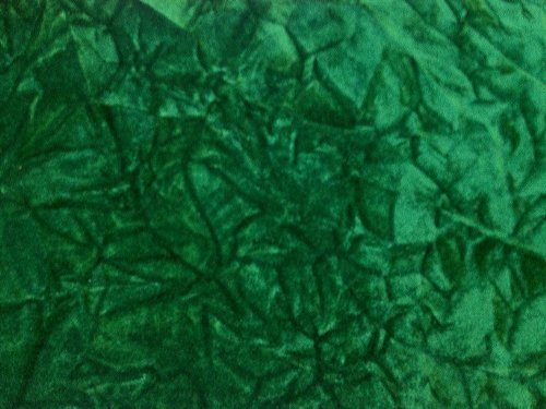 Crushed Upholstery Velvet Green 60 Inch by The Yard (F.E.