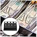 Zerodeko 2pcs Cash Drawer Tray with Clip, Currency Organizer Box with 4 Bill and 3 Coin Compartments, Portable Money Storage Tray for Retail Shops and Small Business Use