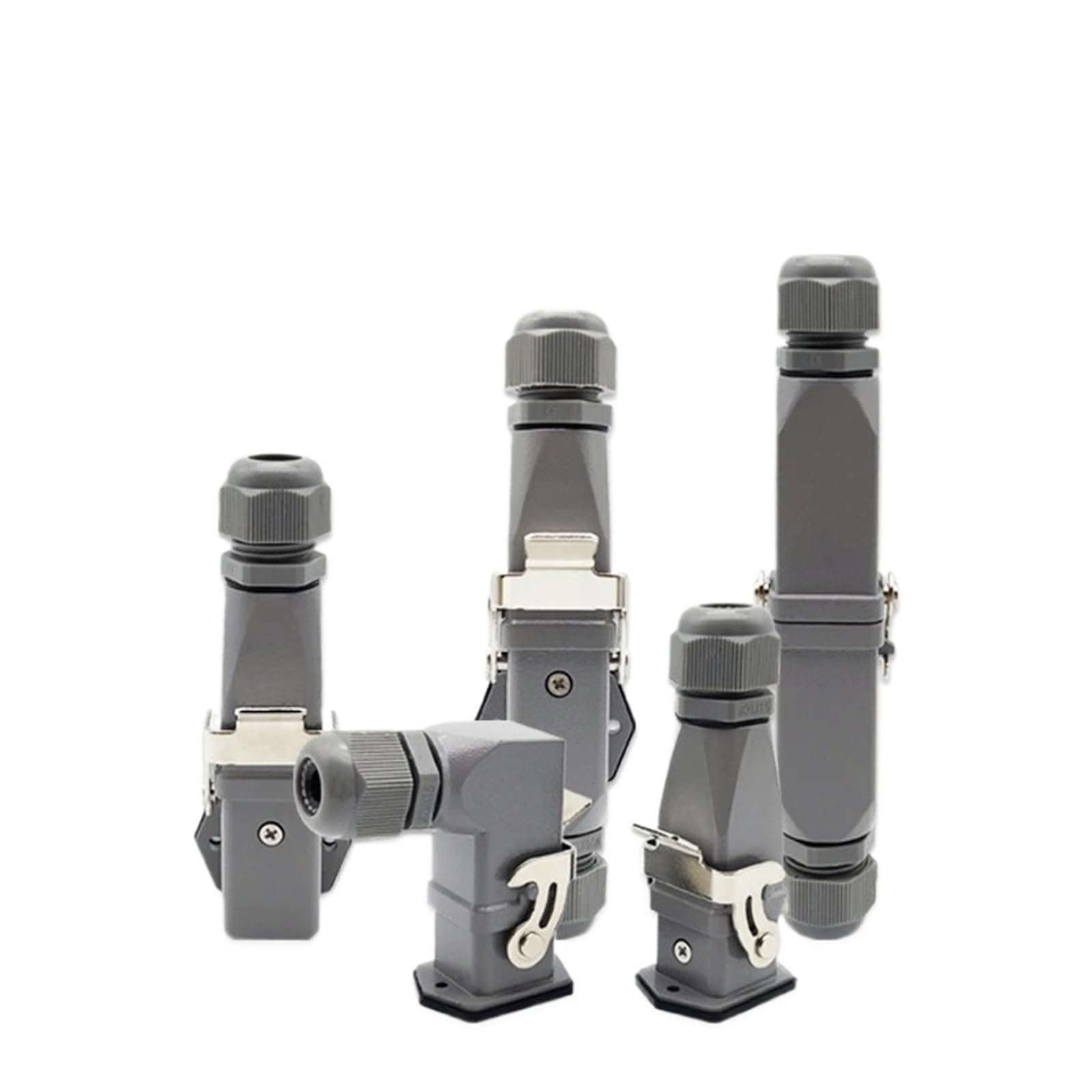 Conector de alta resistencia HDC-HA rectangular industrial macho y hembra de 4, 5, 6 u 8 pines 4