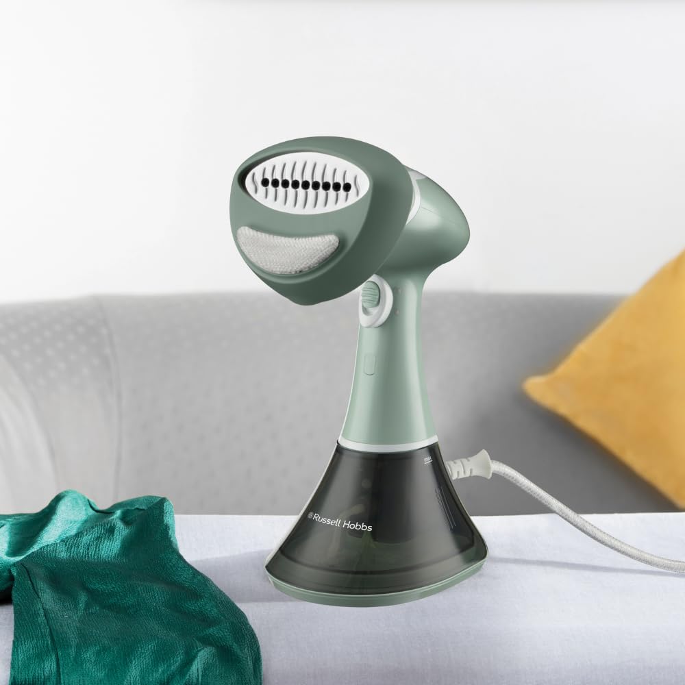 Russell Hobbs Ferro da Stiro Verticale Portatile [senza asse da stiro] (1600W, 22g/min Vapore, Riscaldamento Rapido, Spazzola Pelucchi) da viaggio, Essential 25592-56