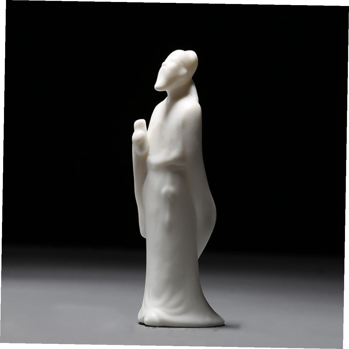ULTECHNOVO 3 Pièces Ornements de poupée en céramique décor de Mousse décoration d'intérieur Aquarium décor de Figurines déco Asiatique pour la Maison Porcelaine Blanche