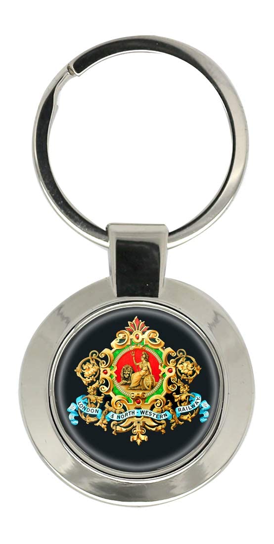 Giftshop Uk Unisex Silver Coloured Metal London & North Western Railway Crest Key Ring