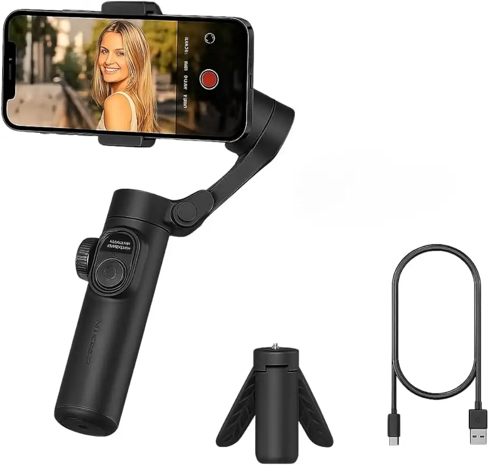 Kit iSteady XE Estabilizador Gimbal para Smartphone Hohem/Gimbal Portátil de 3 Eixos Estabilizador Cardan Profissional para iPhone 15, 14, 13, 12 Pro/Max Galaxy S22 Gravação de vídeo