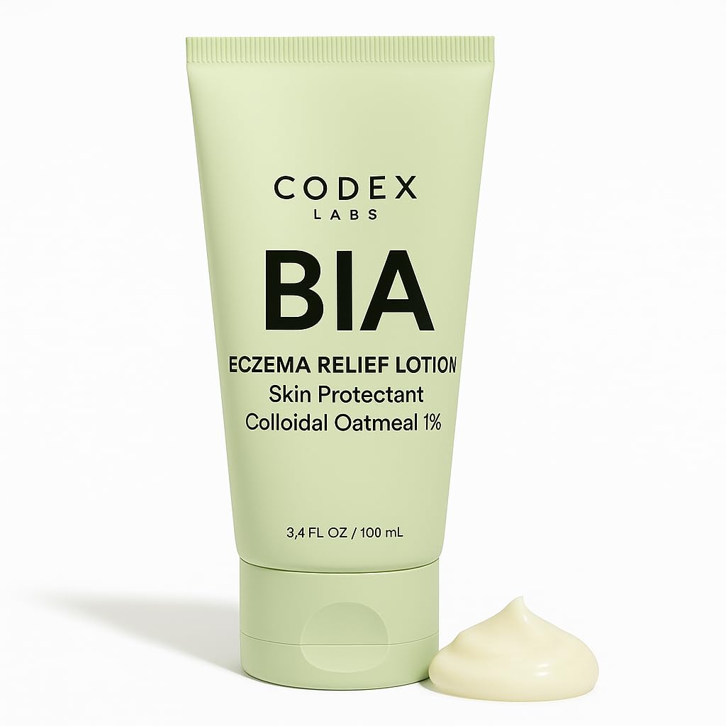 Codex Labs BIA Eczema Relief Lotion, 3.4 oz - Clinically Proven Colloidal Oatmeal 1% for Itchy Dry Eczema Prone Skin - Fragrance Free Moisturizer with BiaComplex 2.0 - Safe for Babies, Kids & Adults