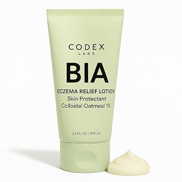 Codex Labs BIA Eczema Relief Lotion, 3.4 oz - Clinically Proven Colloidal Oatmeal 1% for Itchy Dry Eczema Prone Skin - Fragrance Free Moisturizer with BiaComplex 2.0 - Safe for Babies, Kids & Adults