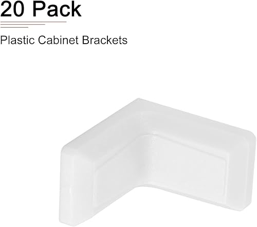 Miniatura 6 de DTGN Soportes de esquina de plástico de 1.142 x 1.142 x 0.709 in (largo x ancho x alto) - Paquete de 4 - Bueno para reparación de muebles - 2