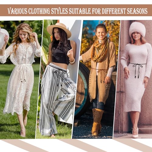 simarro 3 Stück Damen Dünne Geflochtene Taille Gürtel, Geflochtener Schmaler-Gürtel Damen Flechtgürtel Dekorativen Taillengürtel Gürtel für Kleid