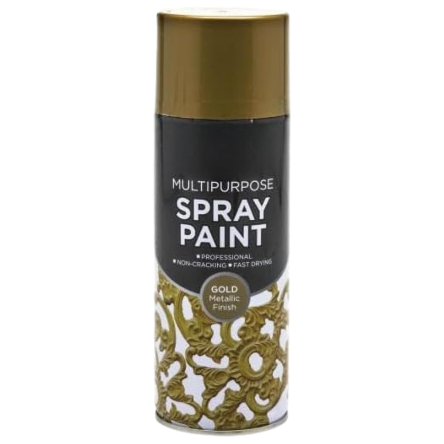 Inspired Essentials Metallic Gold - 151 All Purpose Aerosol Spray Paint 400Ml Quick Drying Spray, Fast Dry And Excellent Coverage For Metal, Wood, Plastic And More (4, )