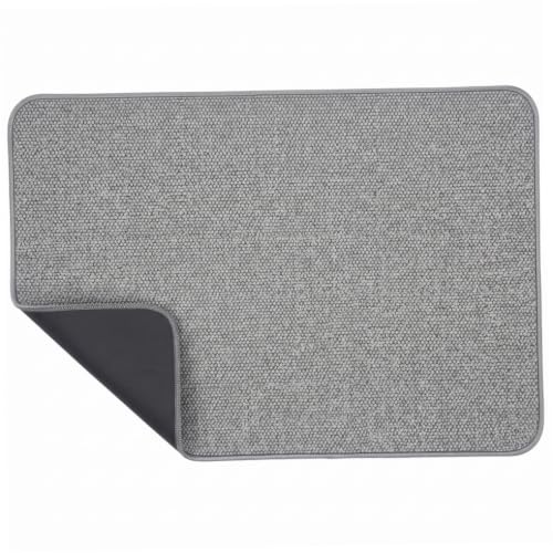 Alfombra de baño antideslizante con tecnología de secado rápido gris 2