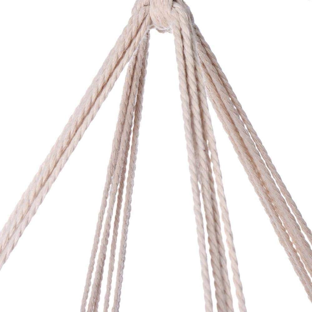 Berceau Suspendu Hamac Pour Bébé Fille/Garçon Pur Coton Tricoter Lit de né Bébé Coton tissé Corde pour garçons Filles Filet en macramé Respirant Mesures Franges Corde Macramé,Blanc,With accessories