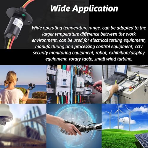 3-Draht Schleifring, 250 , Stromversorgungsgeräte Generatoren U / min 15A Mini-Schleifring 3 Drähte 0-600 V für Windkraftanlage