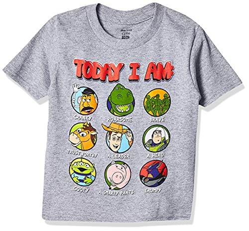 Disney baby boys Toy Story Short Sleeve T-shirt T Shirt, Heather Grey, 2T US