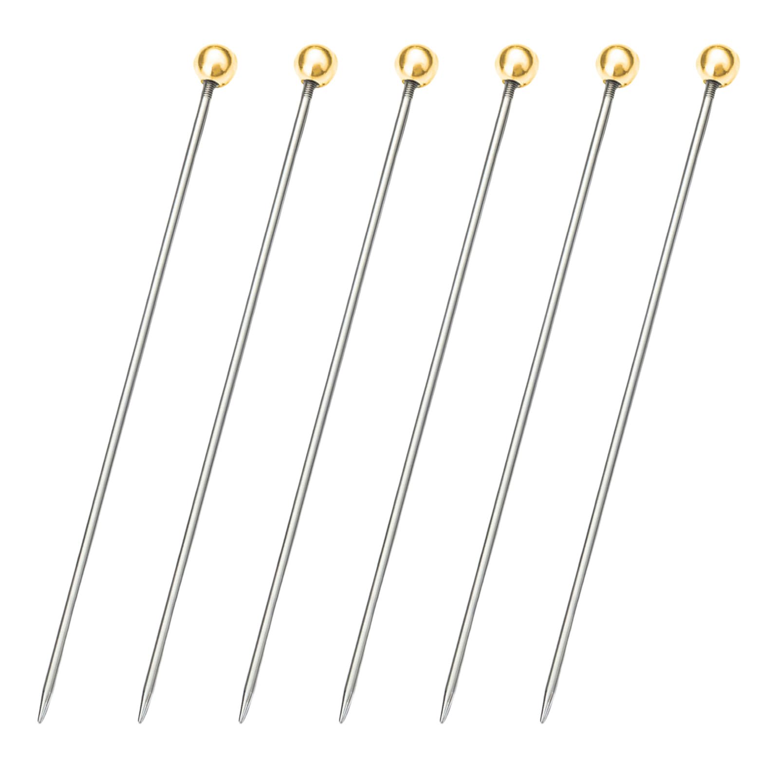 MICFENY Pack Of 6 Stainless Steel Cake Testing Needle Cupcake and Biscuits Probe Pastries Accessories Kitchen Baking Utensil